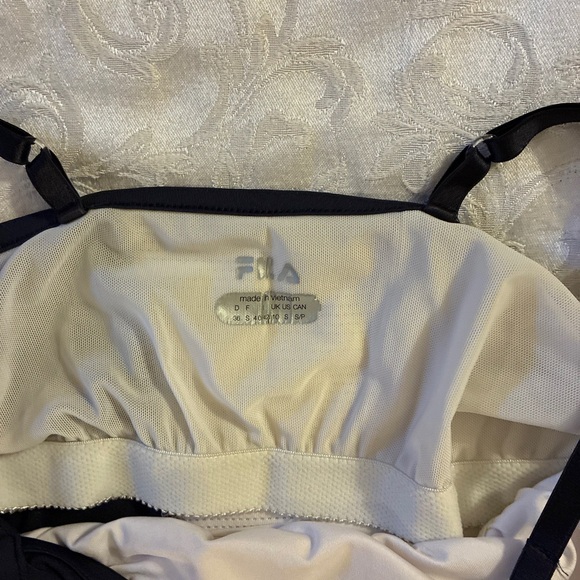 Fila Women’s Tennis Skirt/Top Outfit - 3 Piece Set - Red White and Navy Blue - Picture 3 of 8